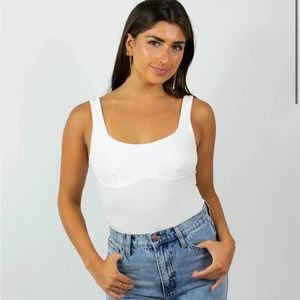 White Grey Bandit bodysuit. New without tags. So cute